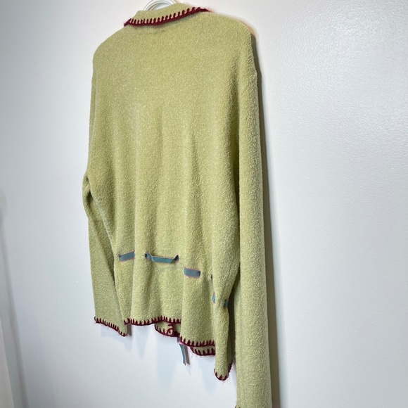 Vintage J. Jill Lime Green Sweater Size Large - Picture 6 of 9